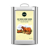 100% Natural Desi Cow Ghee By Vediko Origins | Natural & Healthy Sahiwal Breed Cow'S Milk Boost Your Energy With Premium & Traditional Ghee | (5 Litr) 169.0 Ounce | Tin Pack